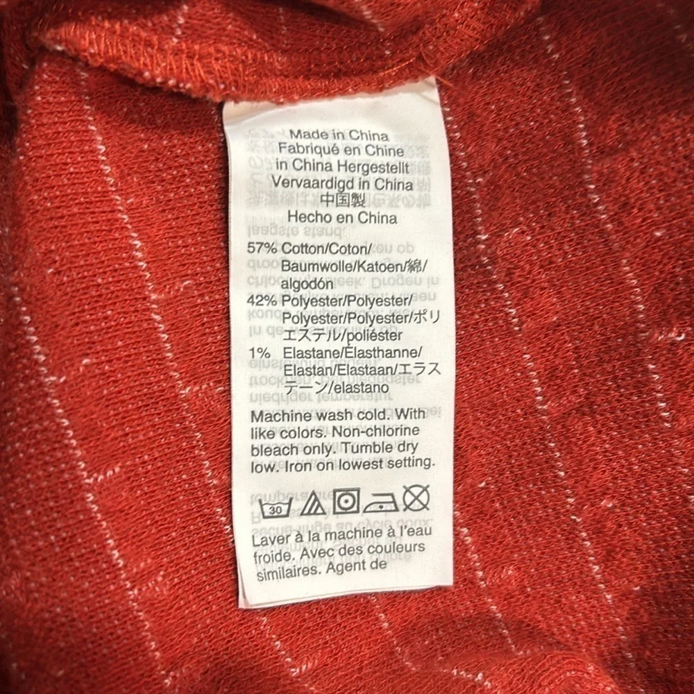 Madewell Puff-Sleeve Mockneck Top in Bow-Tie Jacquard Color Etruscan Clay Size S - Picture 9 of 9